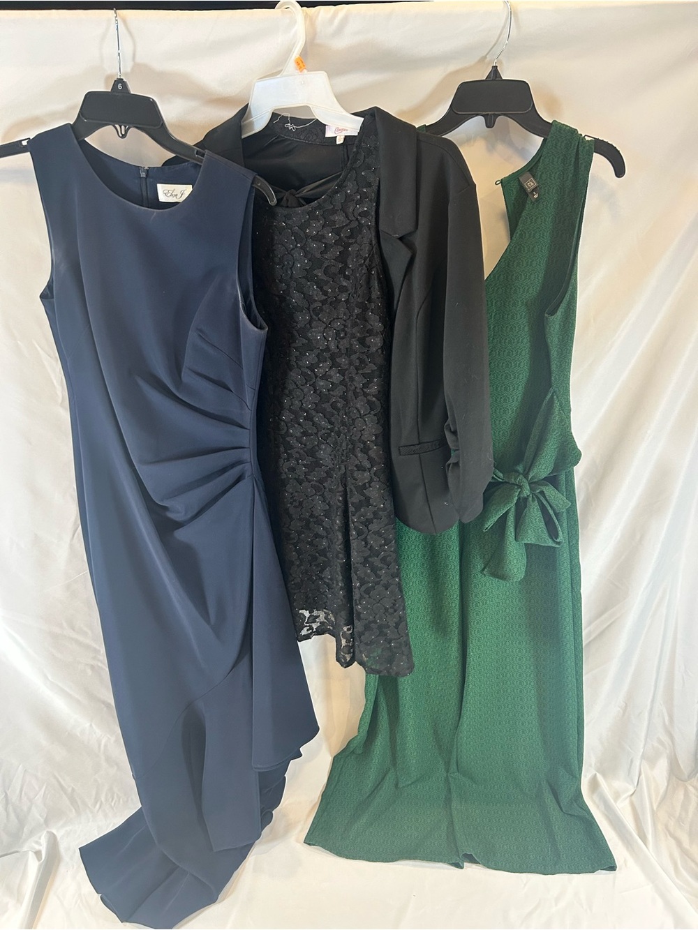Speechless Navy Sleeveless Draped Maxi Dress